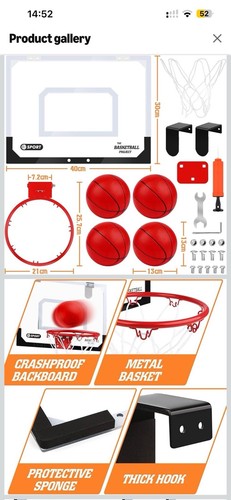 Wall mounted mini basketball - mini,