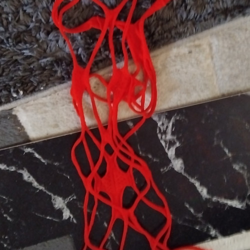 Red nylon basketball hoop - red,